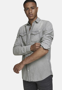 Jack & Jones Hemd Jeanshemd JJ SHERIDAN SHIRT Langarm