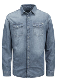 Jack & Jones Hemd Jeanshemd JJ SHERIDAN SHIRT Langarm