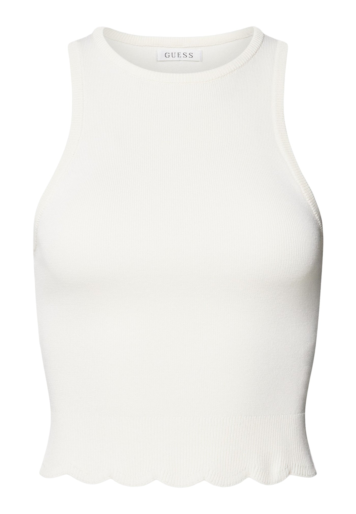 Guess Crop-Top ADA TOP SEAMLESS mit Rundhalsausschnitt und geripptem Saum im unifarbenem Design