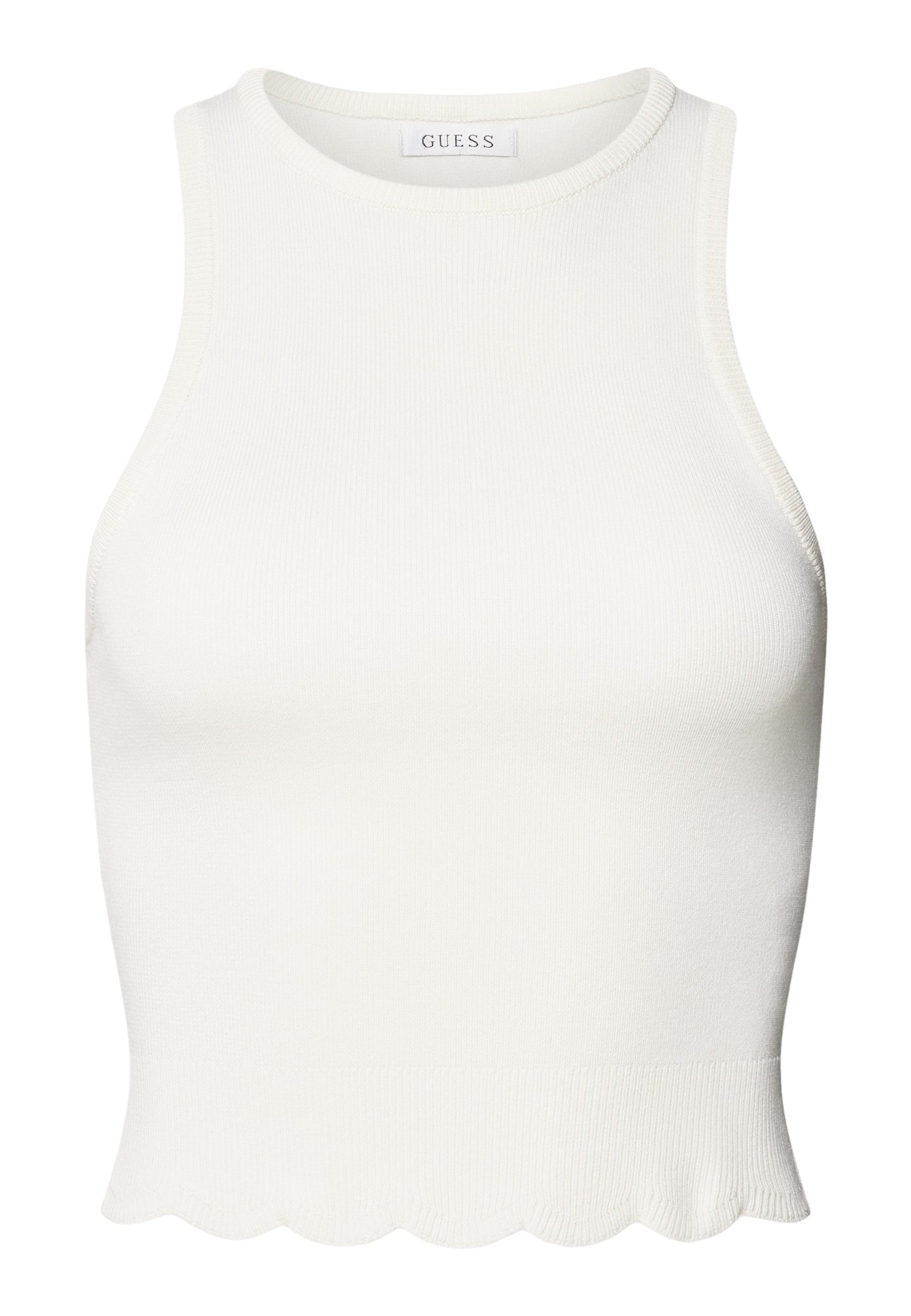 Guess Crop-Top ADA TOP SEAMLESS mit Rundhalsausschnitt und geripptem Saum im unifarbenem Design