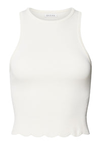 Guess Crop-Top ADA TOP SEAMLESS mit Rundhalsausschnitt und geripptem Saum im unifarbenem Design