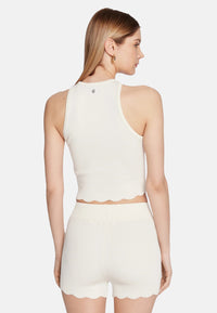 Guess Crop-Top ADA TOP SEAMLESS mit Rundhalsausschnitt und geripptem Saum im unifarbenem Design