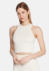 Guess Crop-Top ADA TOP SEAMLESS mit Rundhalsausschnitt und geripptem Saum im unifarbenem Design