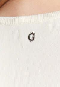 Guess Crop-Top ADA TOP SEAMLESS mit Rundhalsausschnitt und geripptem Saum im unifarbenem Design