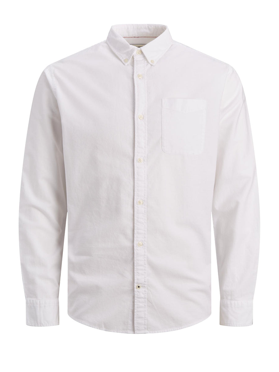 Jack & Jones Langärmliges OXFORD SHIRT mit Button-Down Kragen