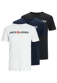 Jack & Jones 3 Pack T-Shirt JJECORP LOGO CREW NECK