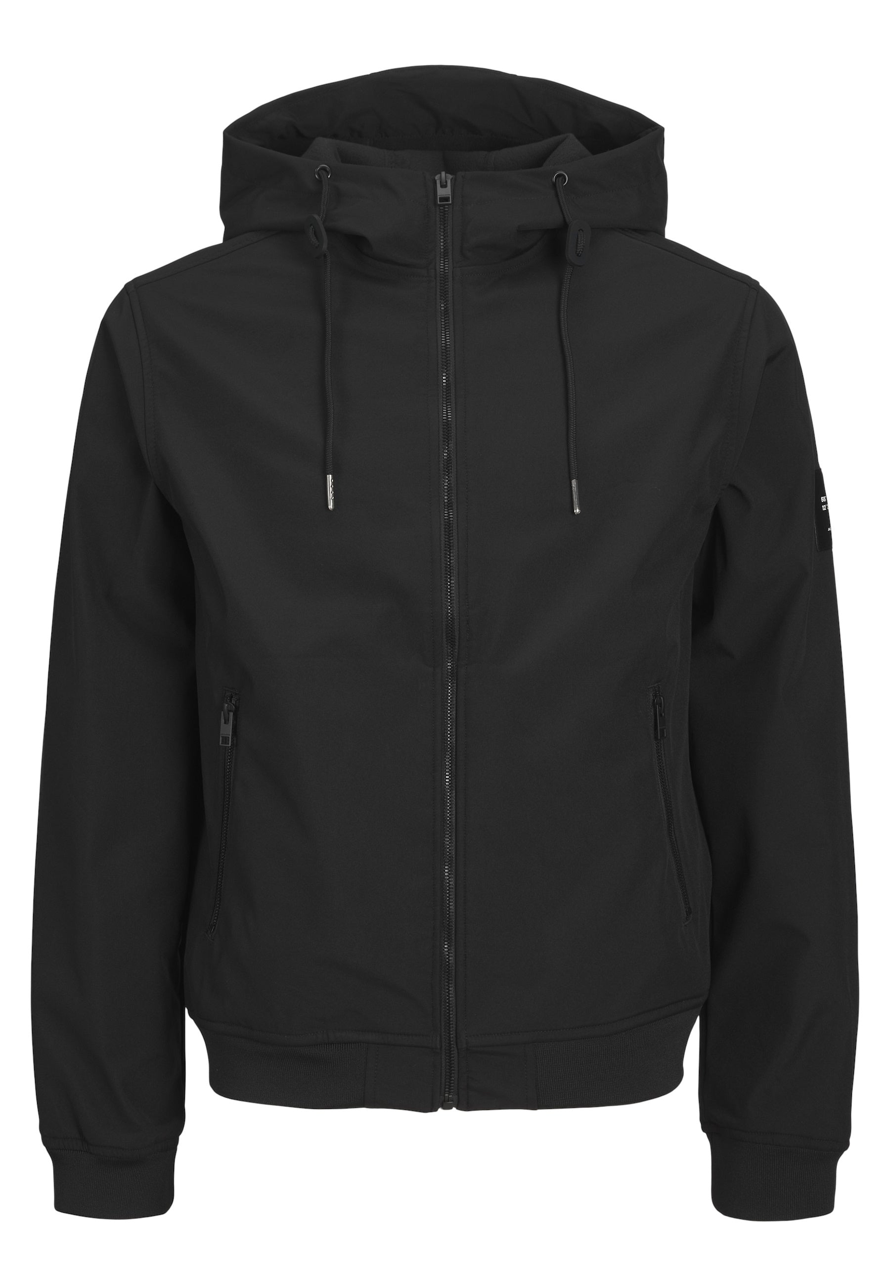 Jack & Jones BASIC Softshelljacke mit Kapuze, Reißverschluss und Reißverschlusstaschen