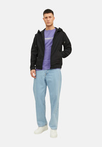 Jack & Jones BASIC Softshelljacke mit Kapuze, Reißverschluss und Reißverschlusstaschen