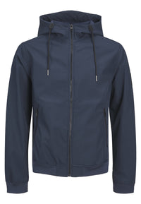 Jack & Jones BASIC Softshelljacke mit Kapuze, Reißverschluss und Reißverschlusstaschen