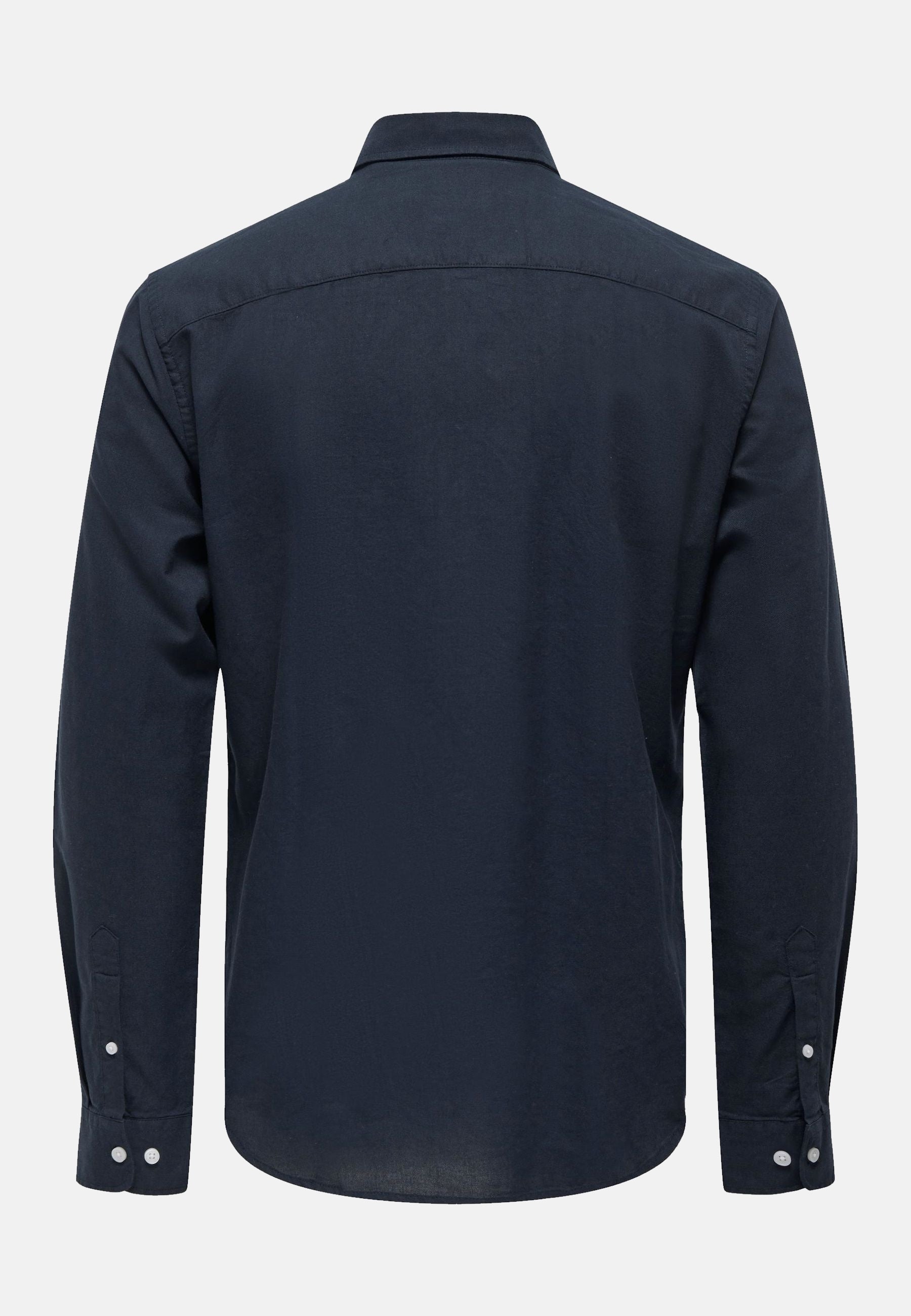 Only & Sons Salvaro Langarmhemd mit Brusttasche, Slim Fit