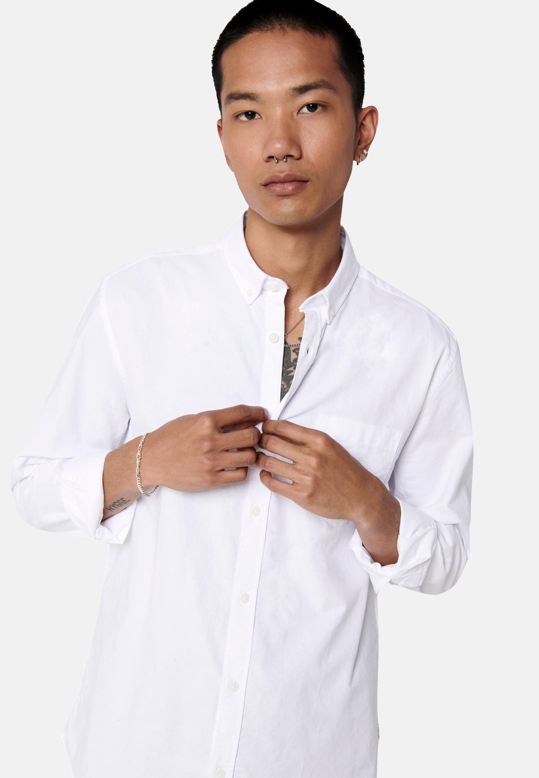 Only & Sons Salvaro Langarmhemd mit Brusttasche, Slim Fit