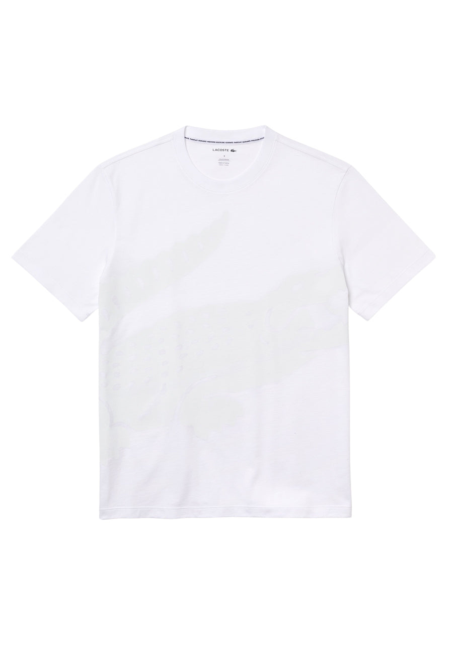 Lacoste Kurzarmshirt mit Runhalsausschnitt