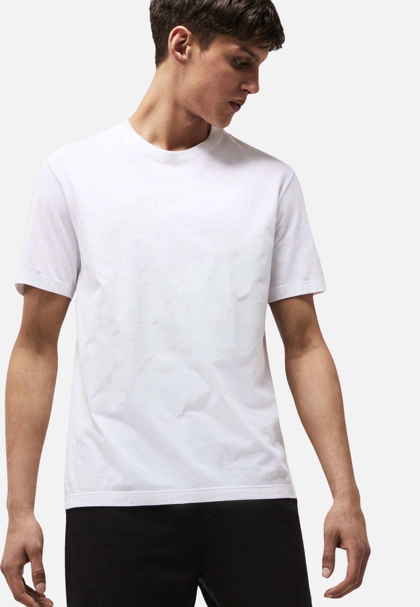 Lacoste Kurzarmshirt mit Runhalsausschnitt