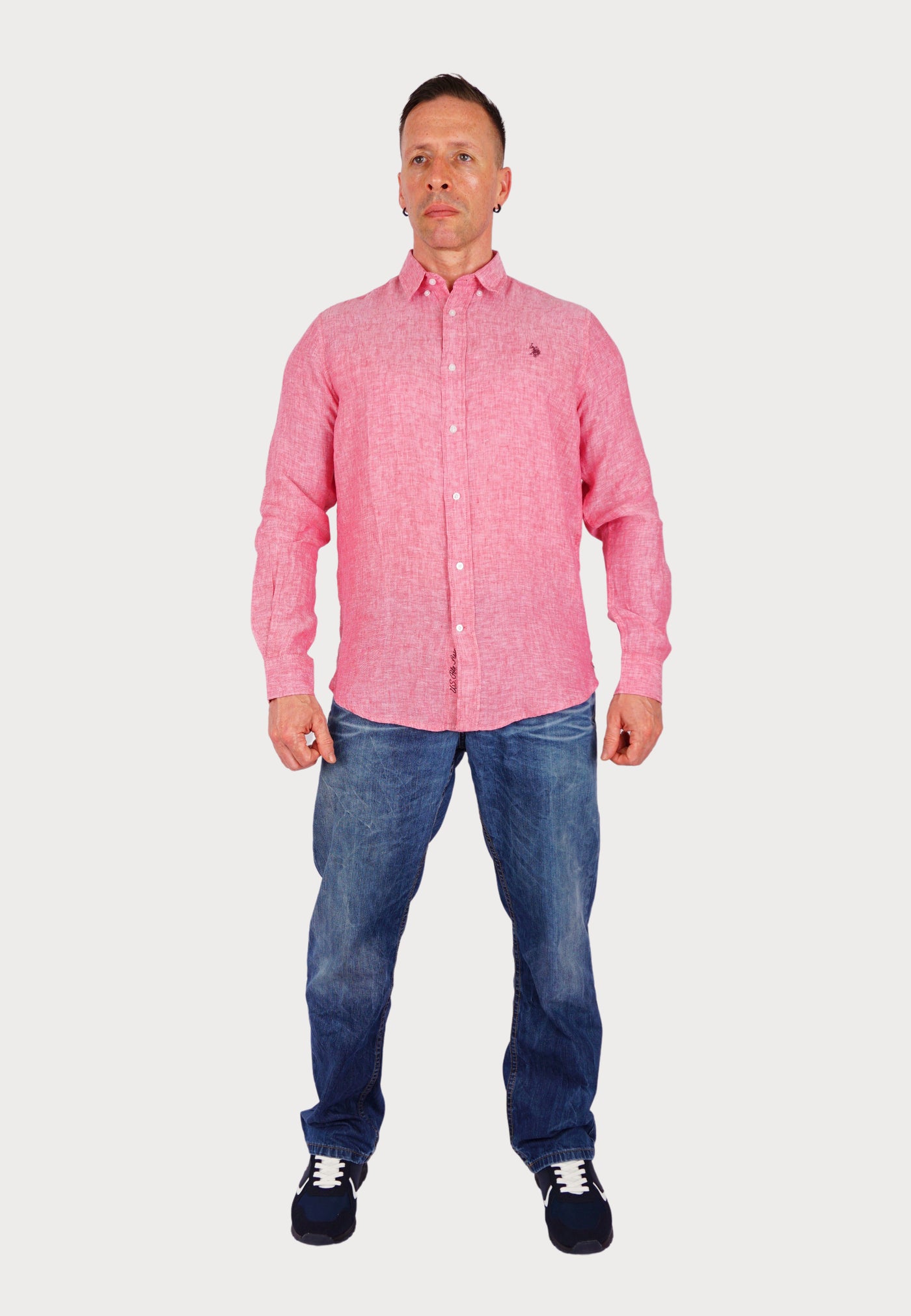 U.S. POLO Leinenhemd Button Down Linenshirt