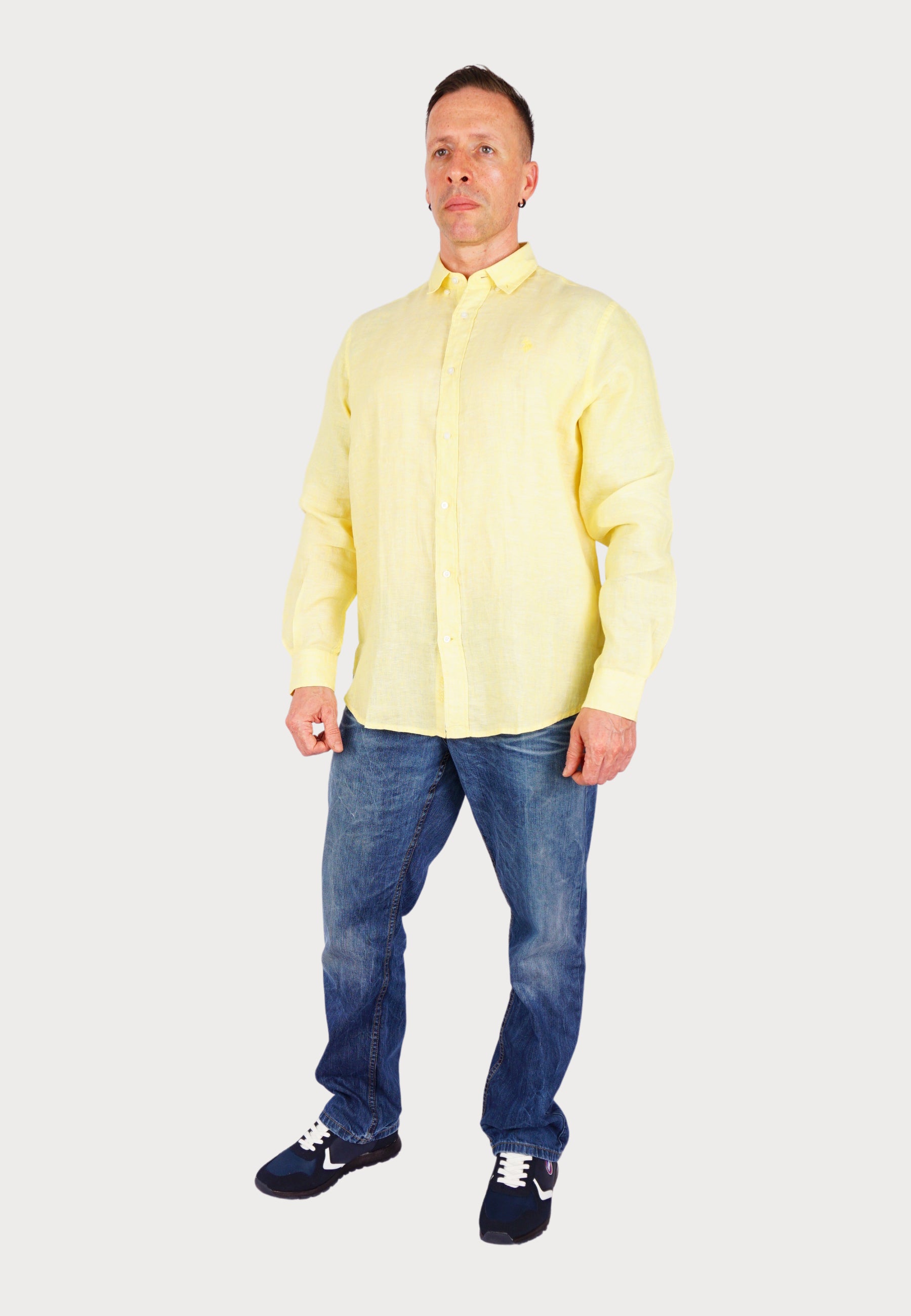 U.S. POLO Leinenhemd Button Down Linenshirt