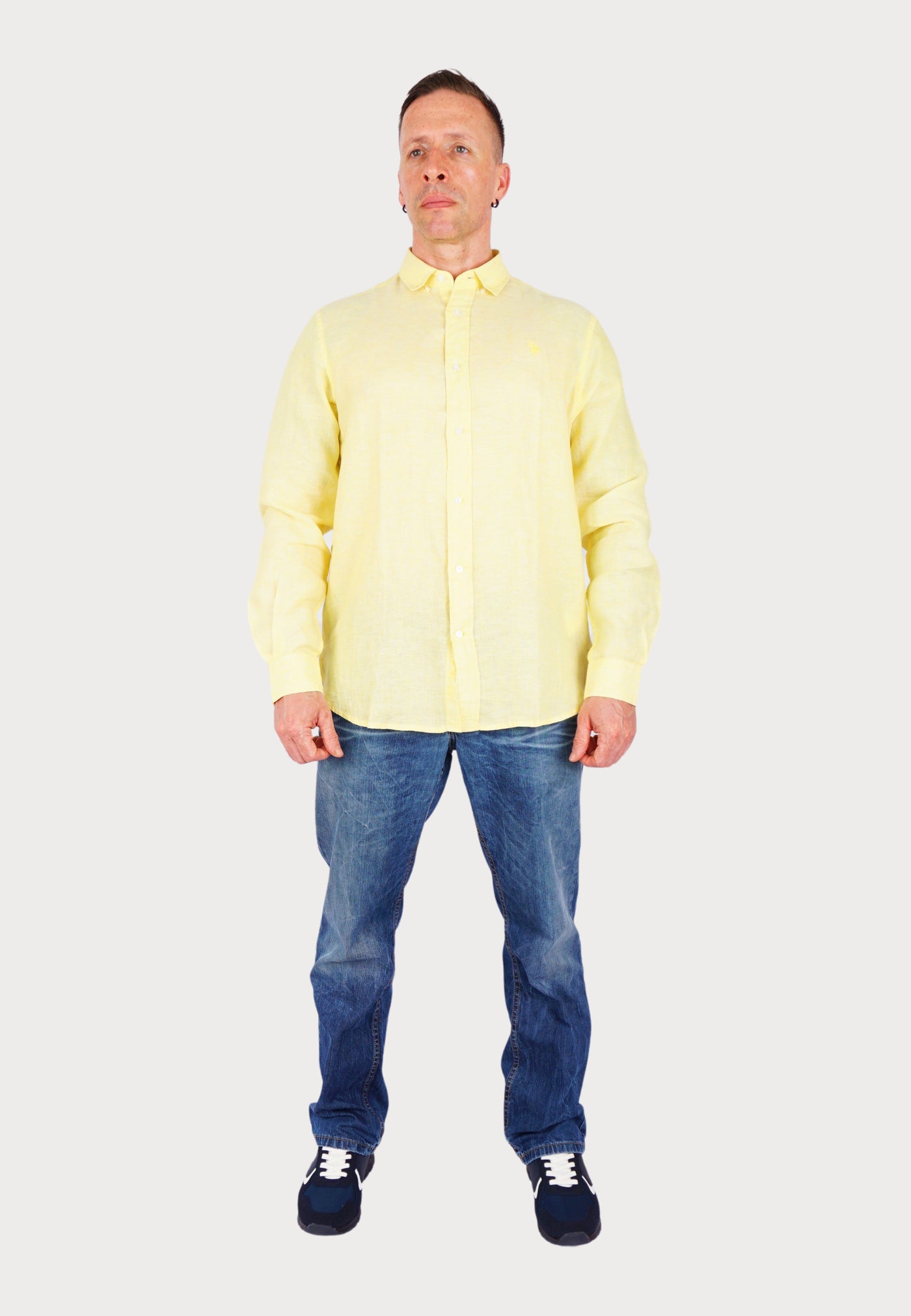 U.S. POLO Leinenhemd Button Down Linenshirt