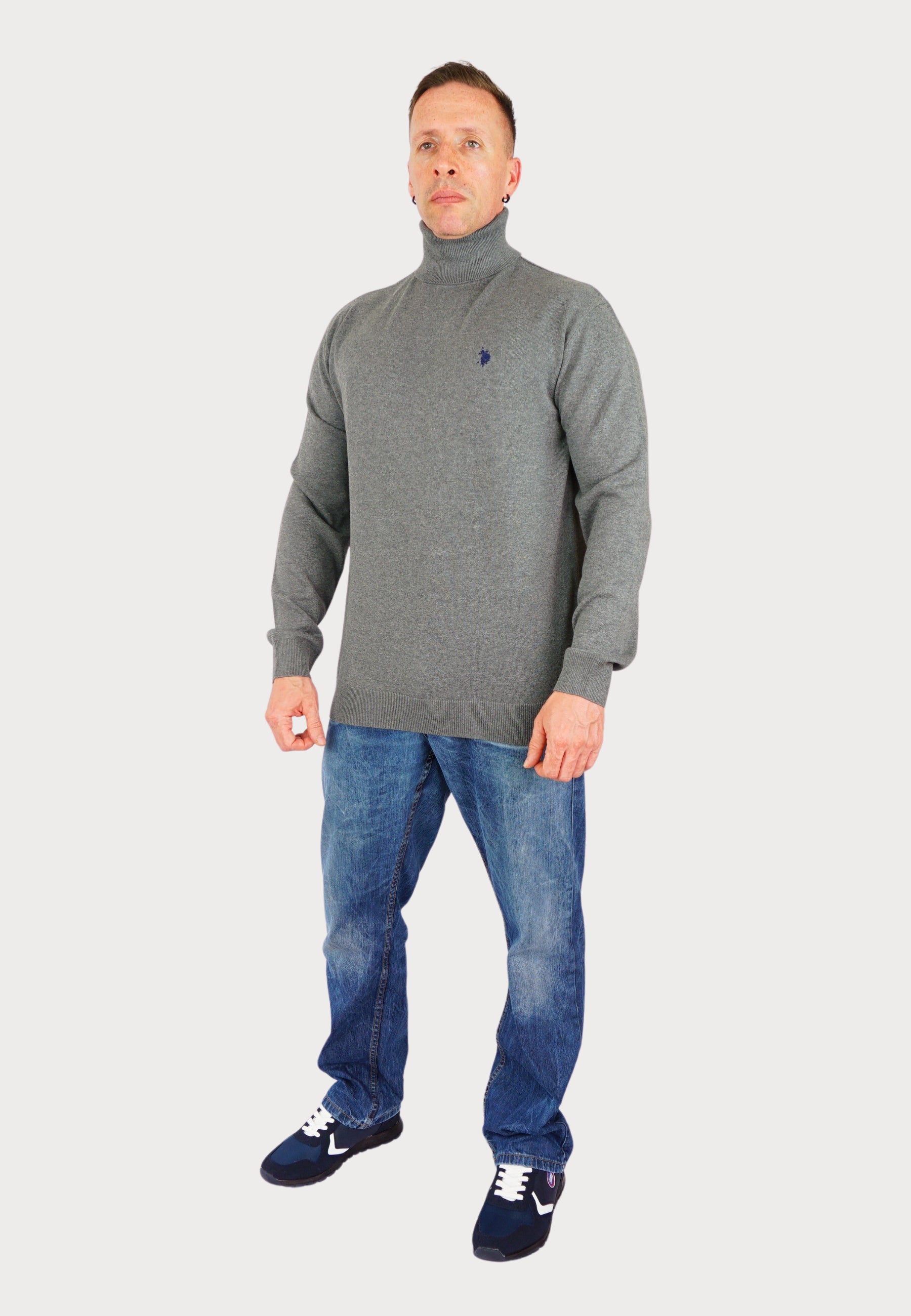 U.S. POLO Langarmshirt mit Rollkragen