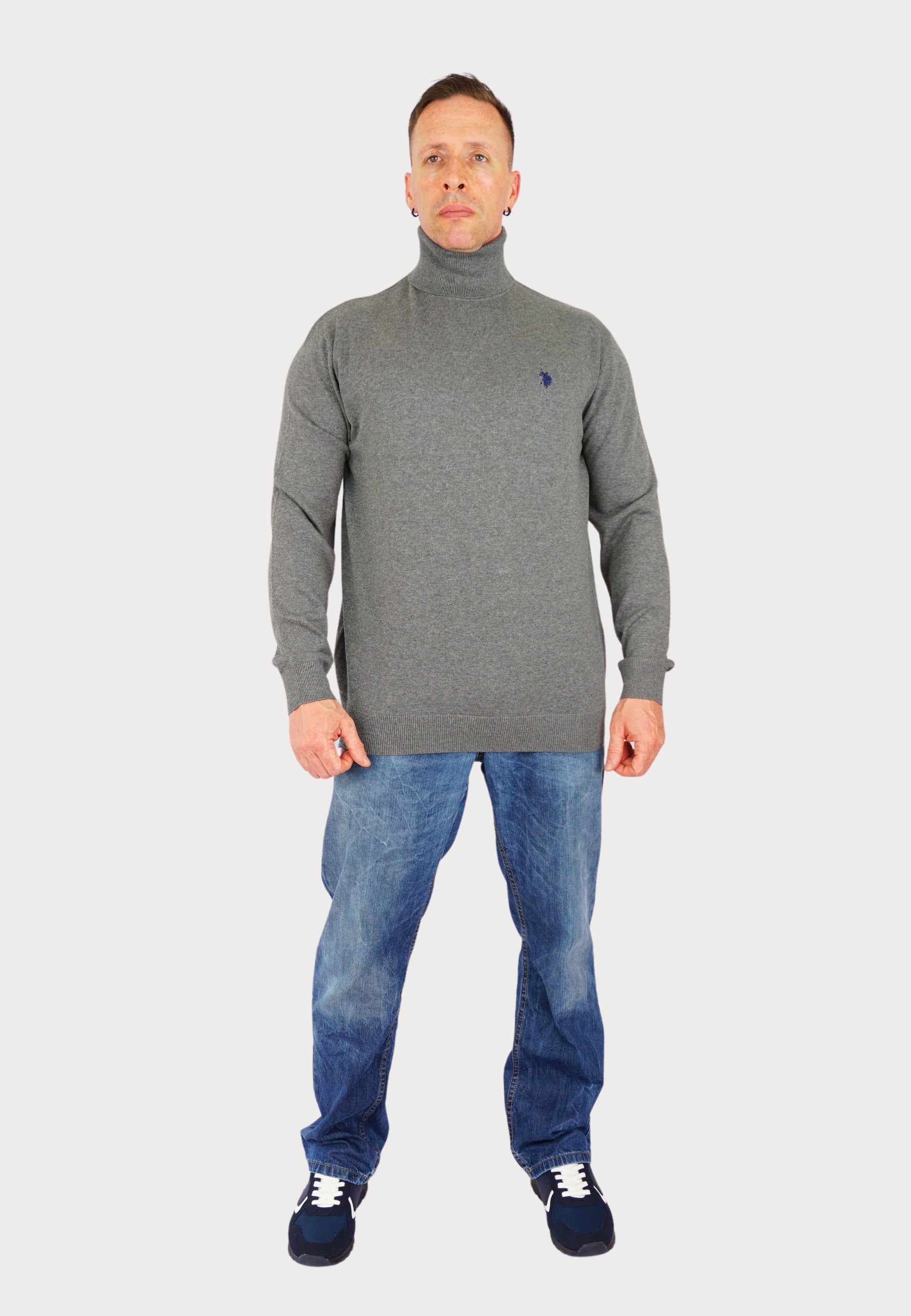 U.S. POLO Langarmshirt mit Rollkragen