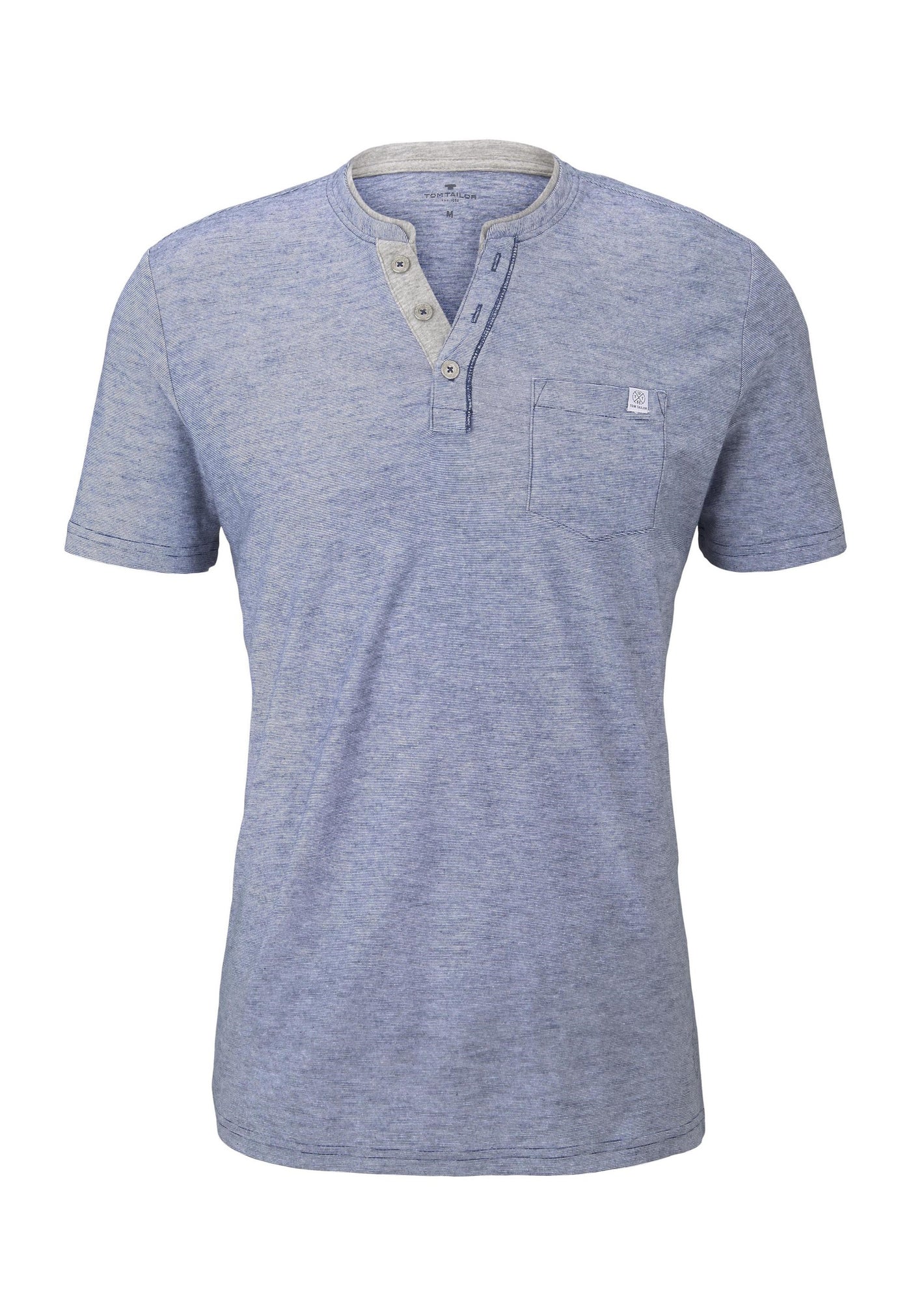 Tom Tailor Henley Shirt T-Shirt gestreift