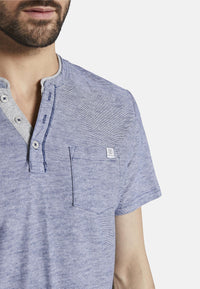 Tom Tailor Henley Shirt T-Shirt gestreift