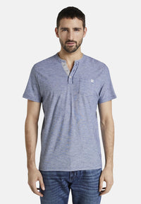 Tom Tailor Henley Shirt T-Shirt gestreift