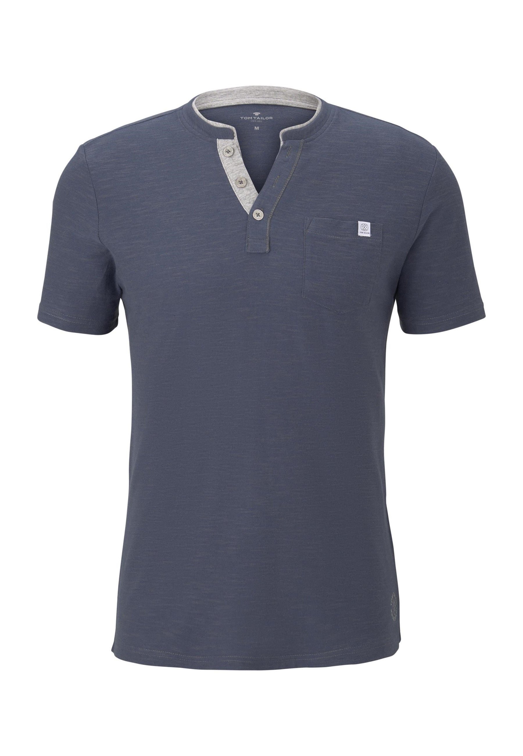 Tom Tailor Henley Shirt T-Shirt gestreift