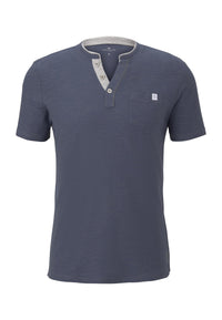 Tom Tailor Henley Shirt T-Shirt gestreift