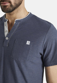 Tom Tailor Henley Shirt T-Shirt gestreift
