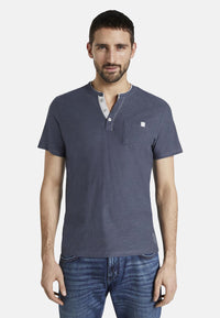 Tom Tailor Henley Shirt T-Shirt gestreift