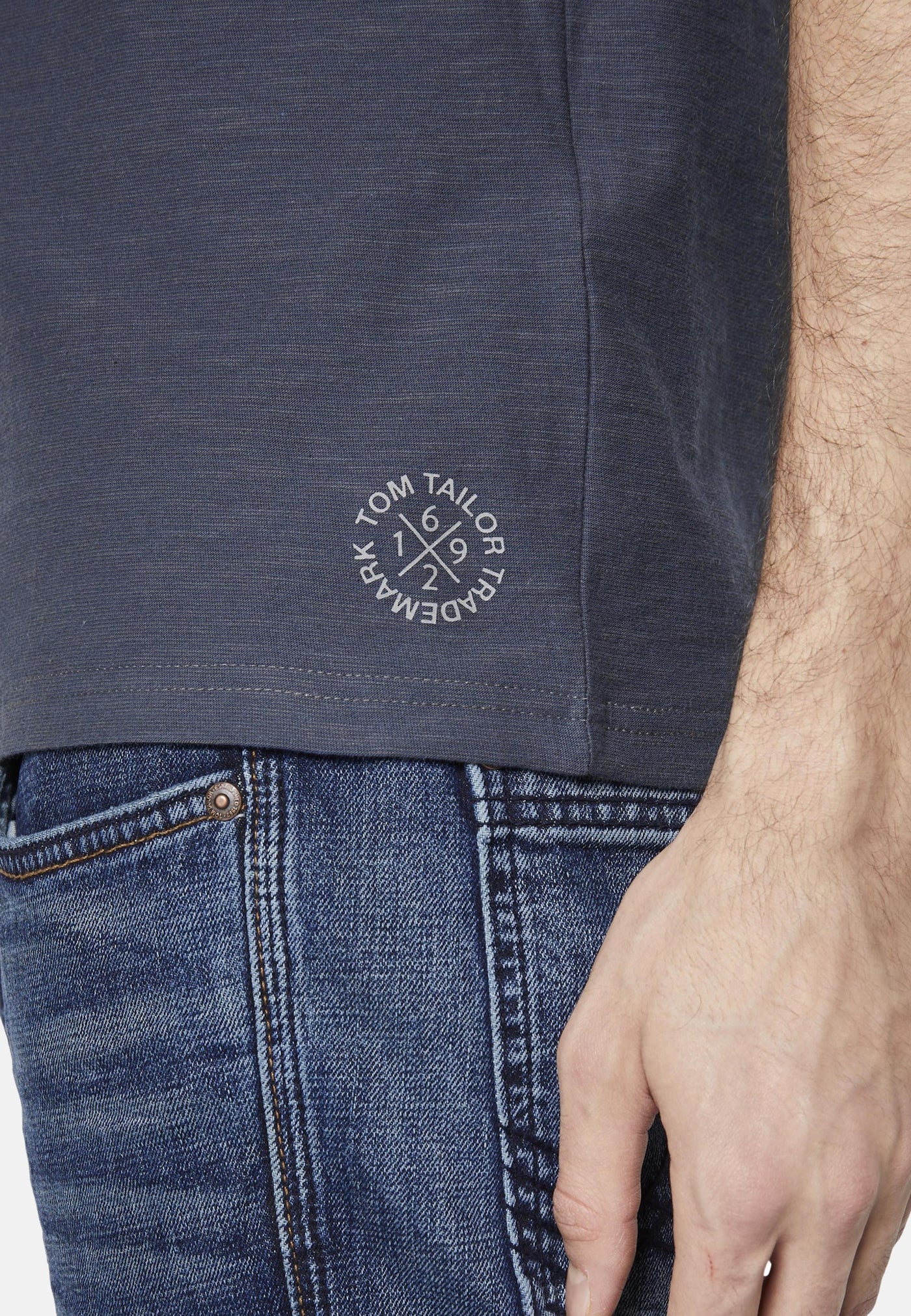 Tom Tailor Henley Shirt T-Shirt gestreift