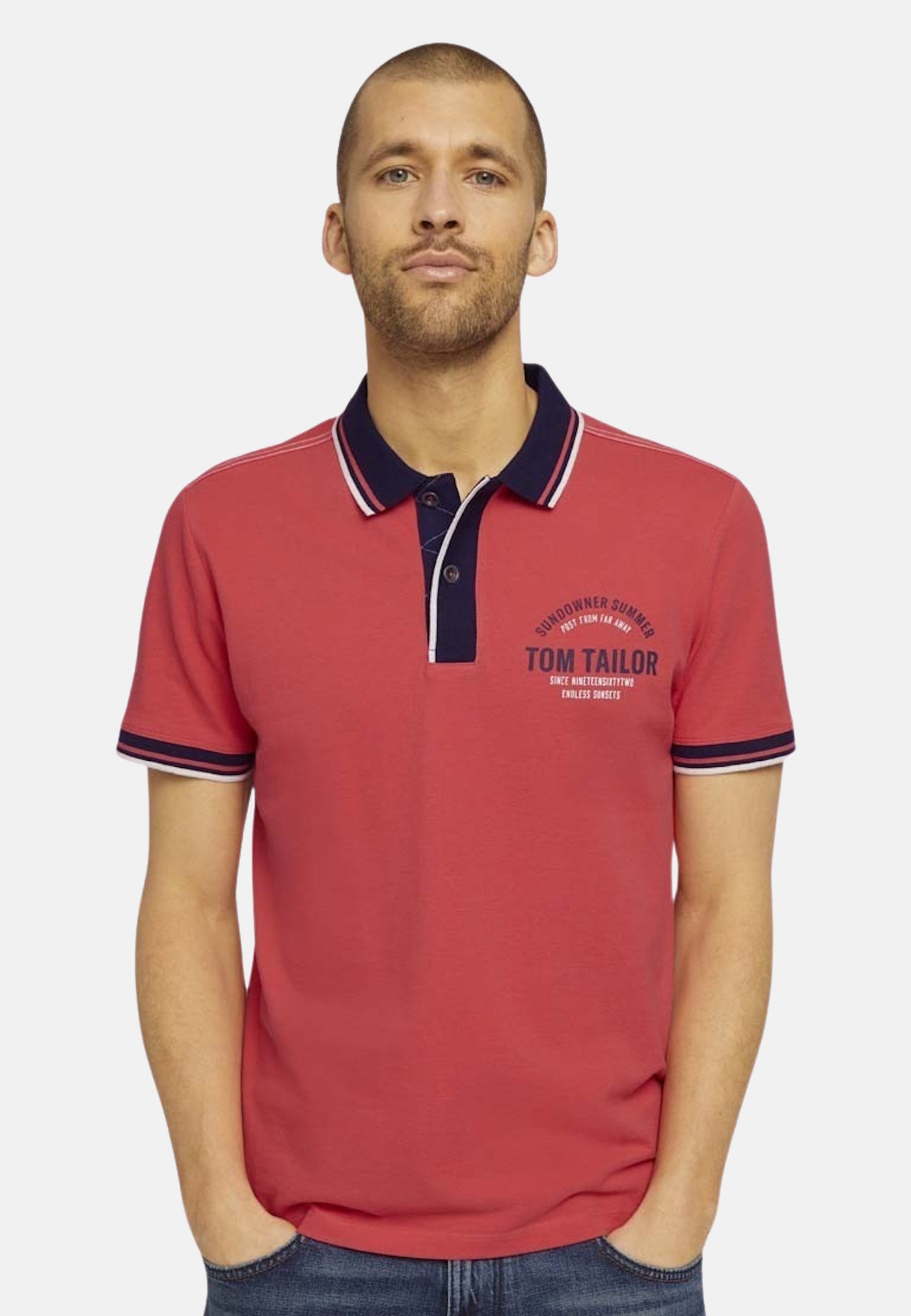 Tom Tailor Decorated Polo mit Print Shortleeve