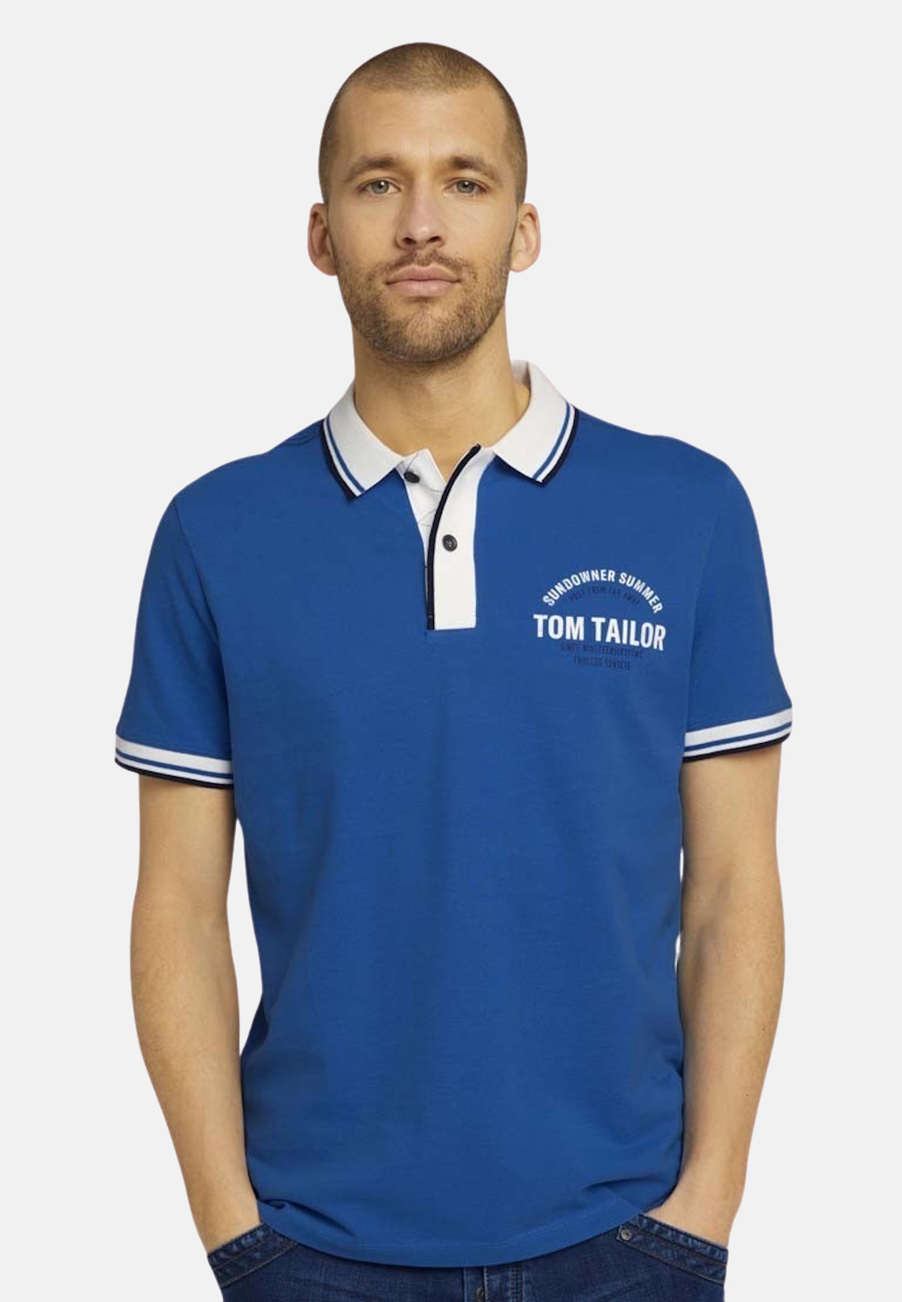 Tom Tailor Decorated Polo mit Print Shortleeve