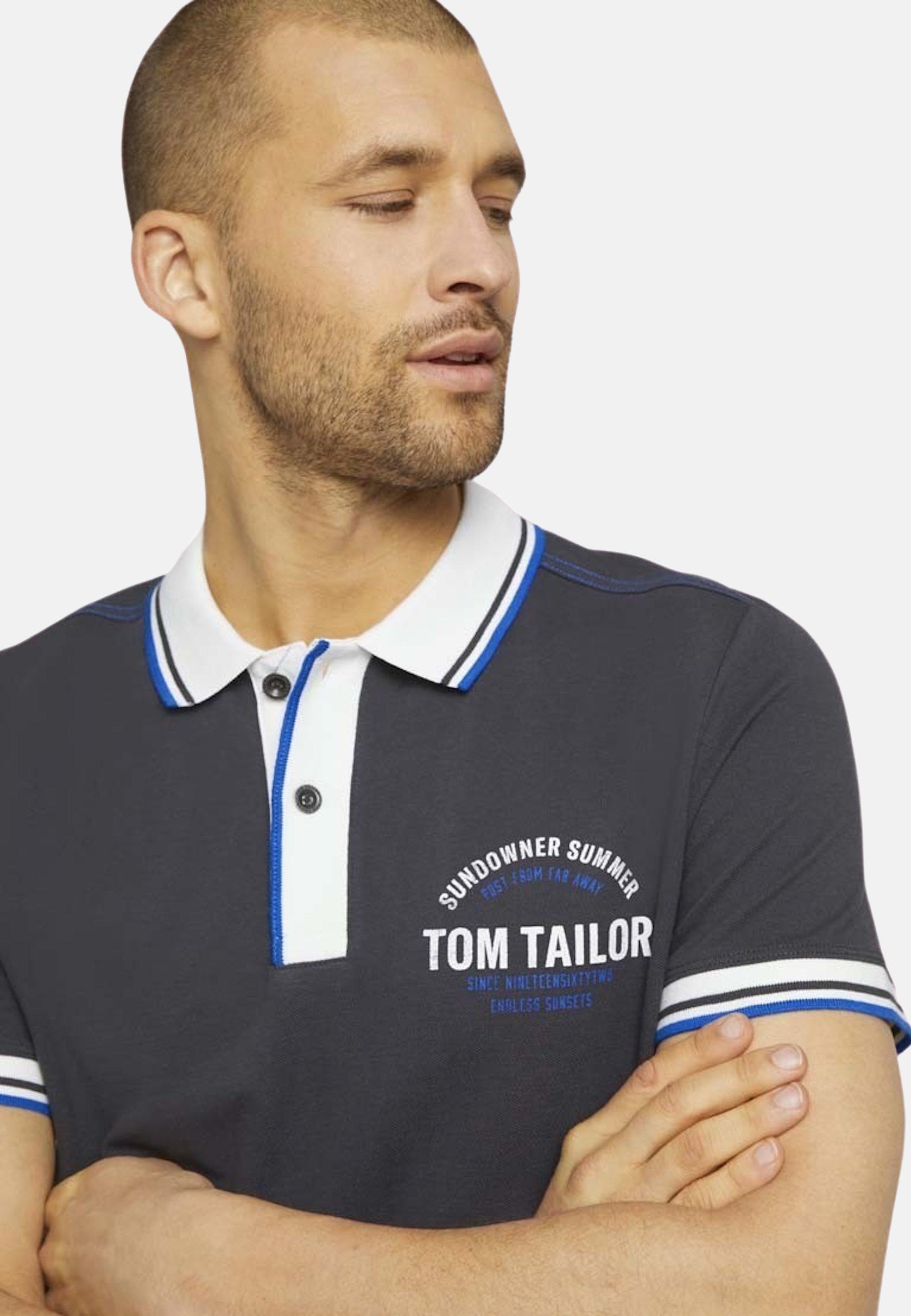 Tom Tailor Decorated Polo mit Print Shortleeve