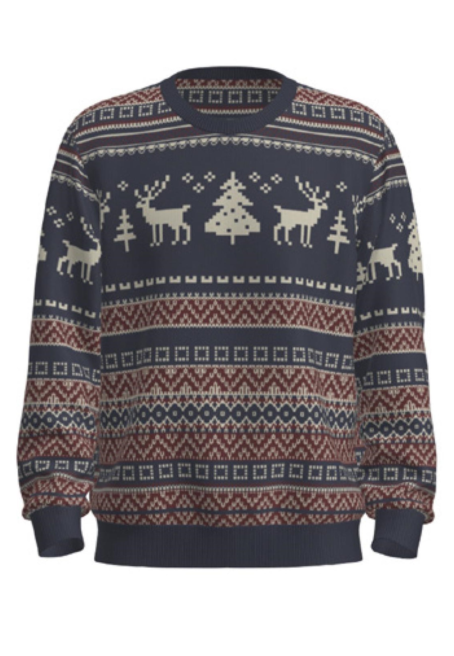 Jack & Jones XMAS SNOWBALL Strickpullover R-Neck