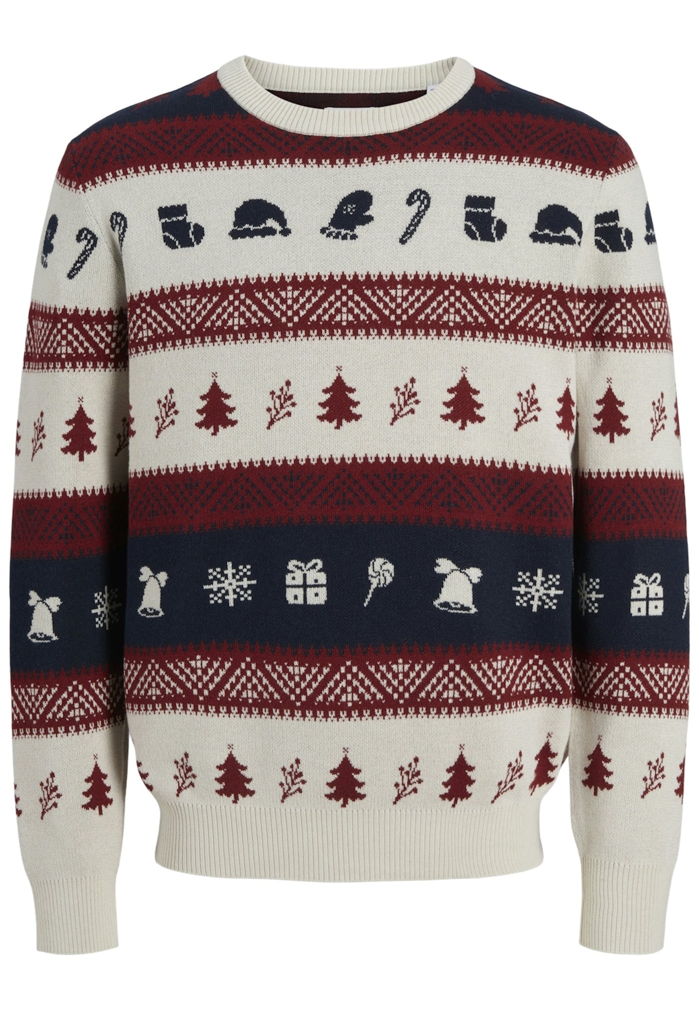 Jack & Jones XMAS SNOWBALL Strickpullover R-Neck