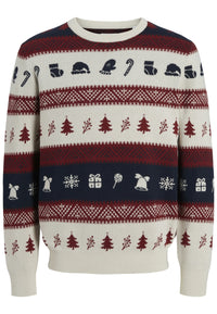 Jack & Jones XMAS SNOWBALL Strickpullover R-Neck