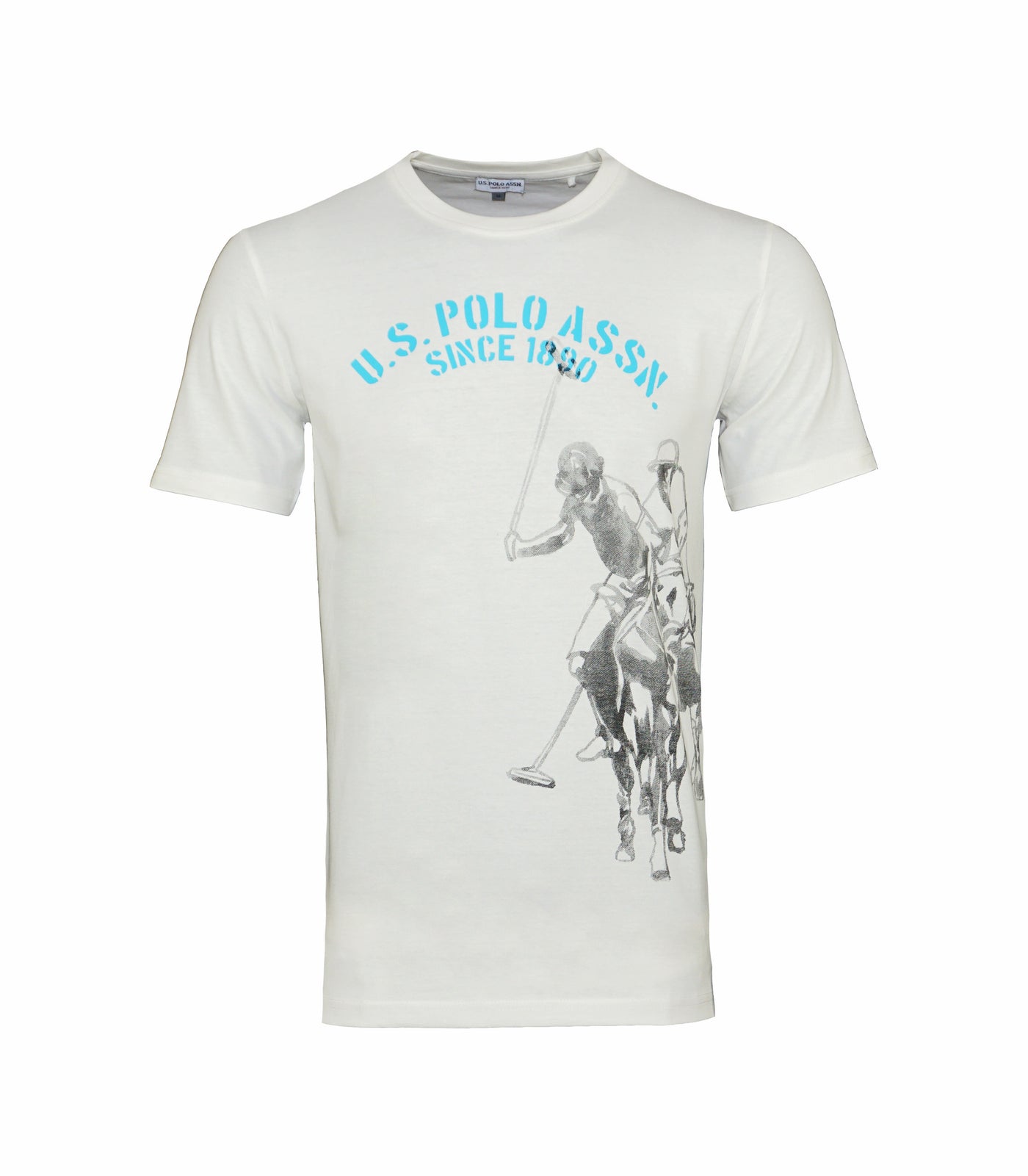 U.S. POLO T-Shirt Shortsleeve mit Poloreiter Print Rundhals