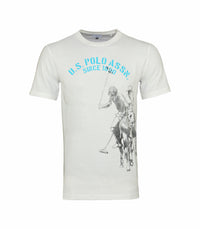 U.S. POLO T-Shirt Shortsleeve mit Poloreiter Print Rundhals