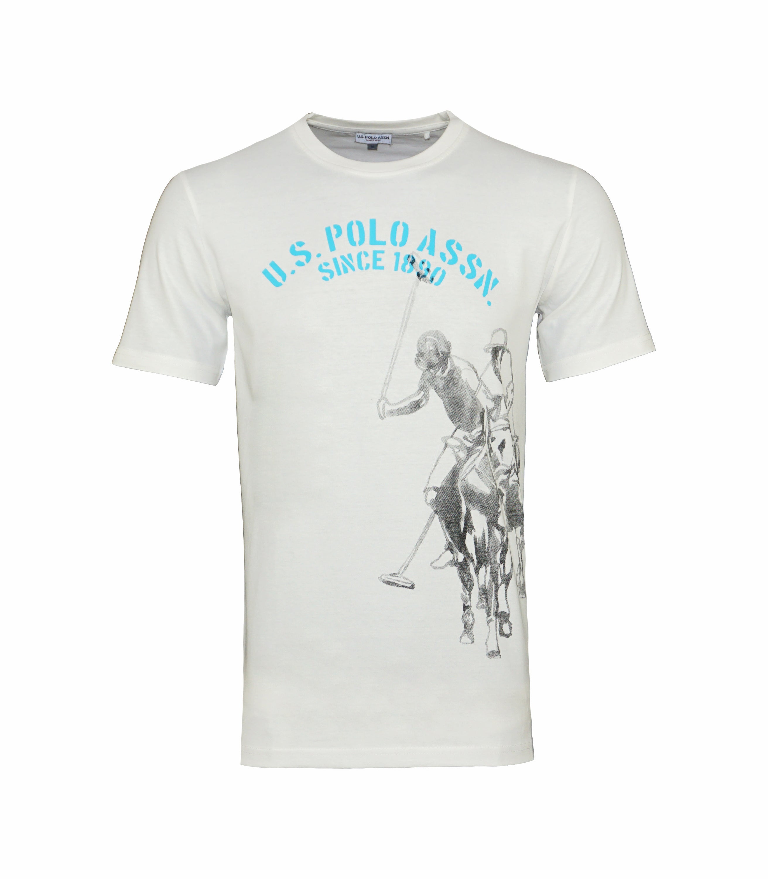 U.S. POLO T-Shirt Shortsleeve mit Poloreiter Print Rundhals