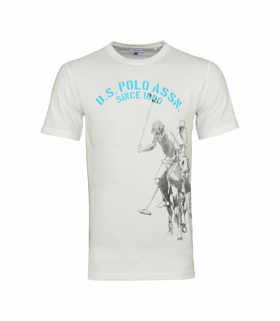 U.S. POLO T-Shirt Shortsleeve mit Poloreiter Print Rundhals