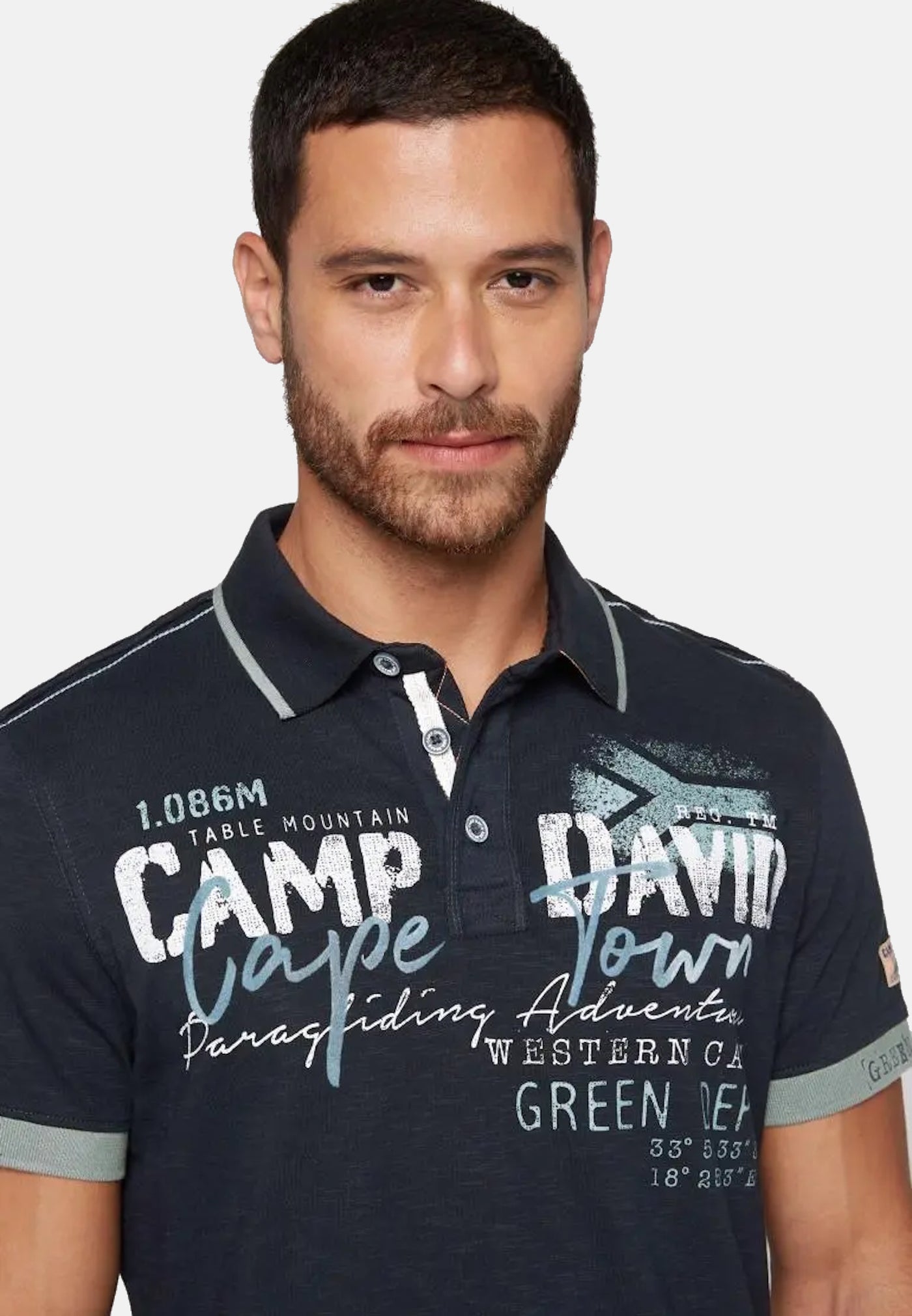 Camp David PARAGLIDING CAPE TOWN I Polo-Kurzarmshirt