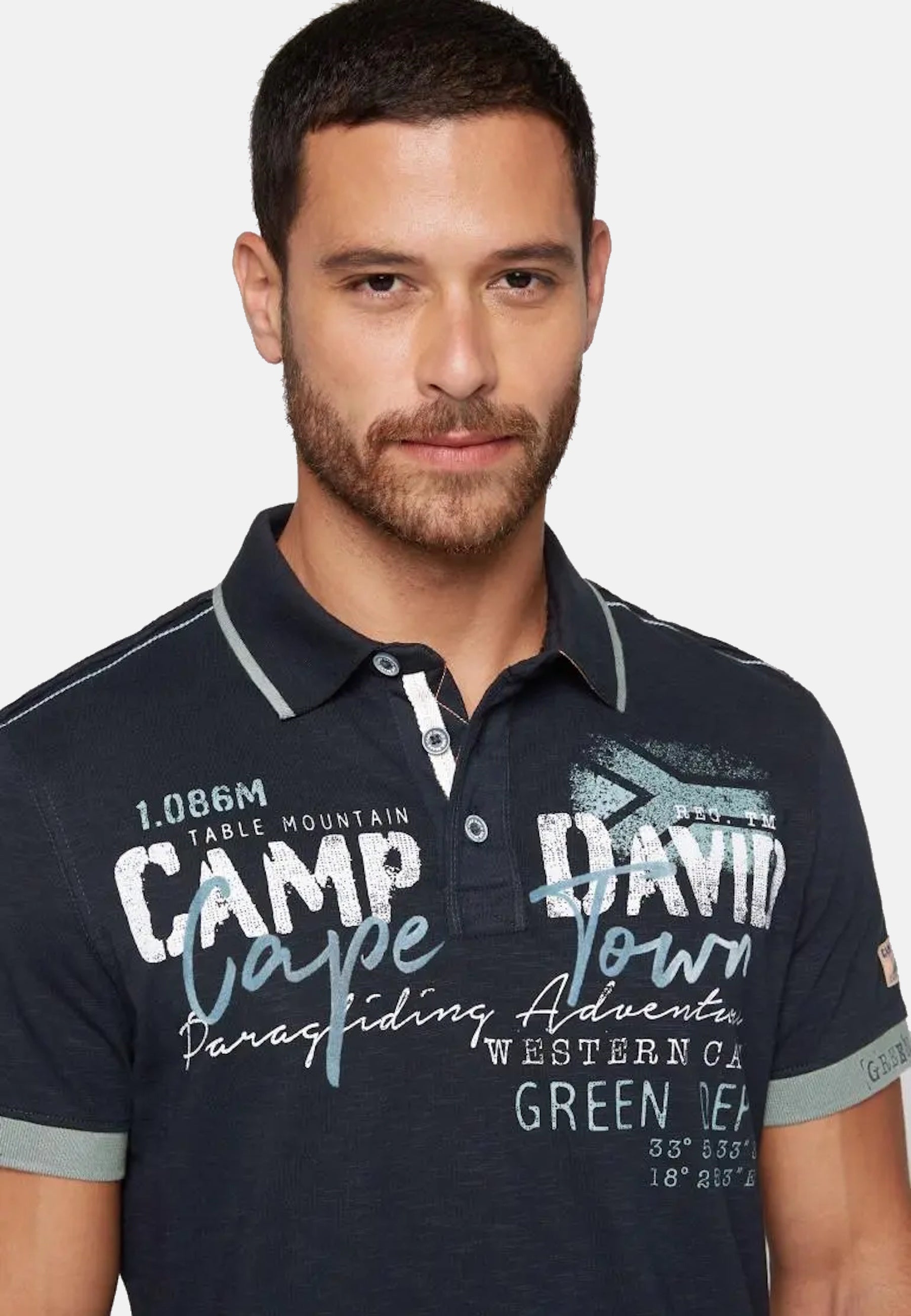 Camp David PARAGLIDING CAPE TOWN I Polo-Kurzarmshirt