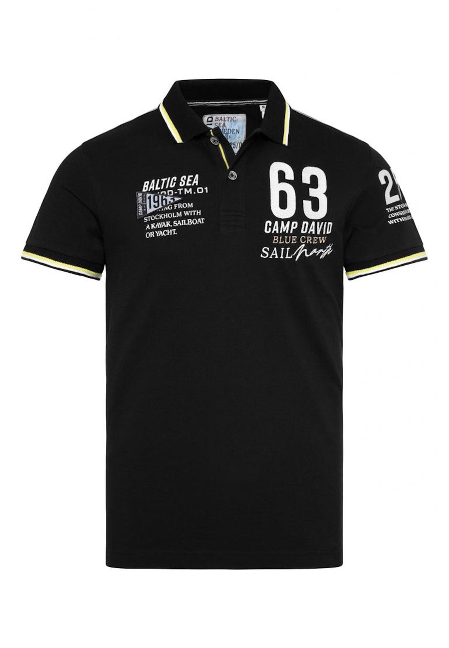 Camp David CRUISE NORTH Kurzarmshirt mit Polokragen