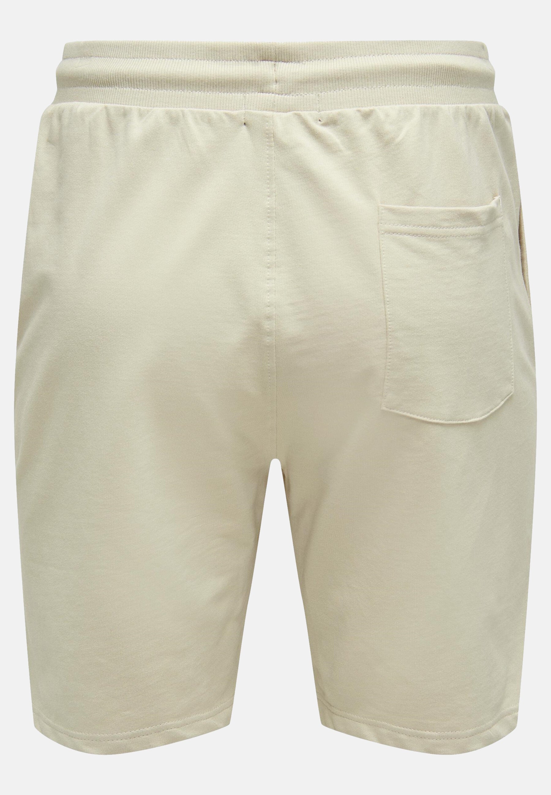 Only & Sons Unifarbene kurze Hose Neil Sweat Shorts mit Kordelzug, Seitentaschen und Gesäßtasche in Regular Fit