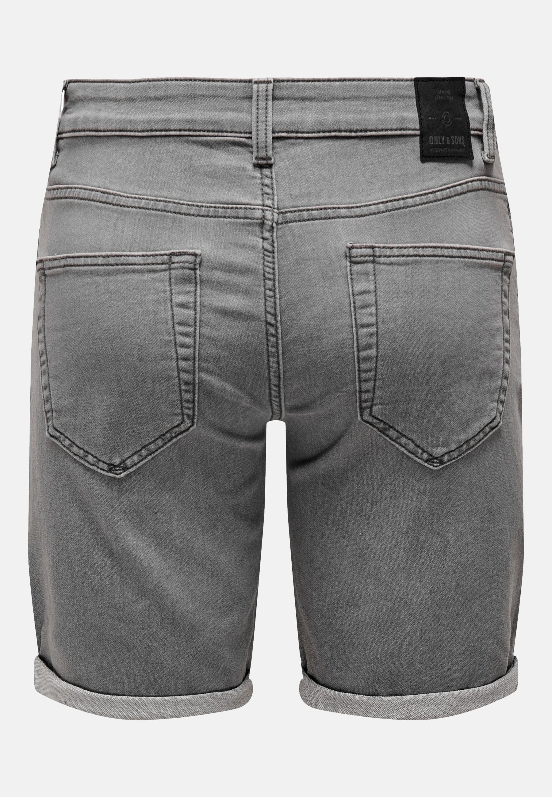 Only & Sons PLY REG GR JOG SHO PK 8583 DNM kurze Jeanshose