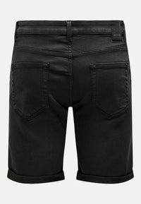 Only & Sons PLY REG BLK JOG SHT PK 8581 DNM kurze Jeanshose