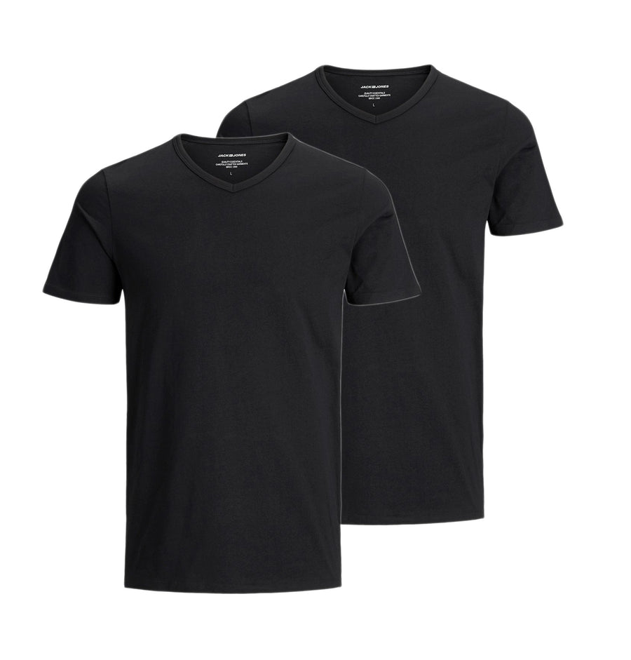 Jack & Jones T-Shirt im 2er Pack JJ BASIC V-NECK TEE