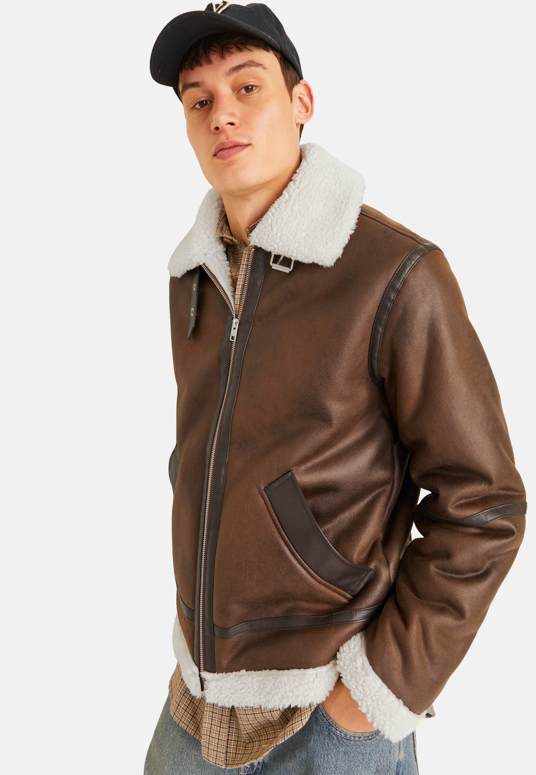 Jack & Jones COLE AVIATOR Lederjacke