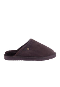 Warmbat Classic Unisex Pantoffel Suede Cognac aus Merino-Schafwolle