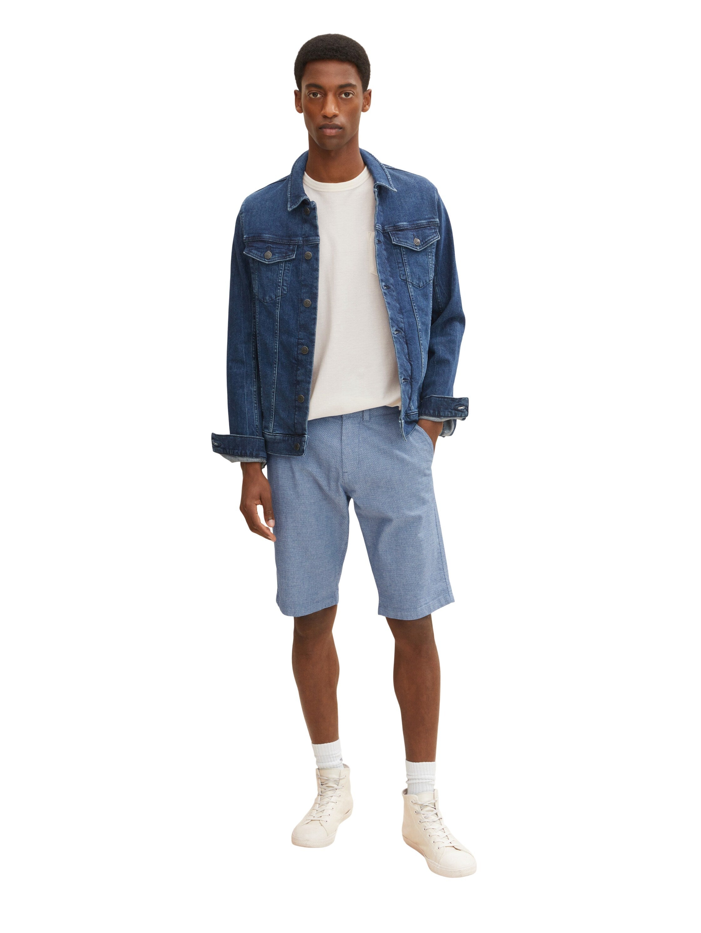 Tom Tailor Bermudashorts mit Struktur und seitlichen Eingriffstaschen